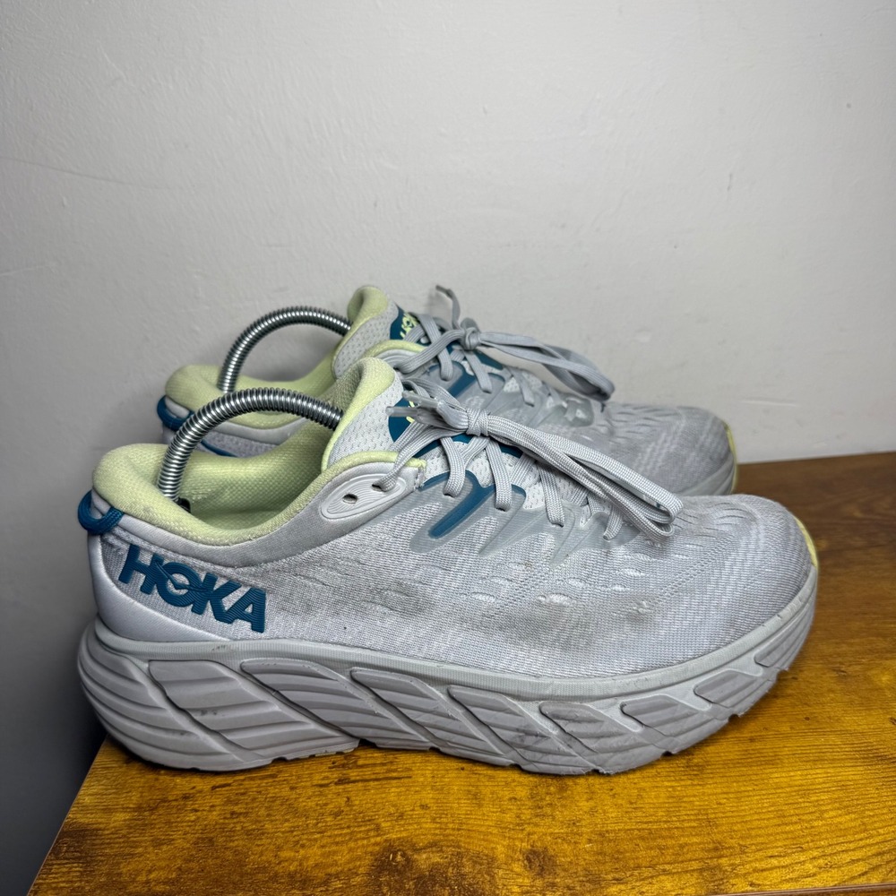 Hoka Gaviota 4 Running Shoes Men Size 9.5 2E Wide Grey 1123200 HMBT
